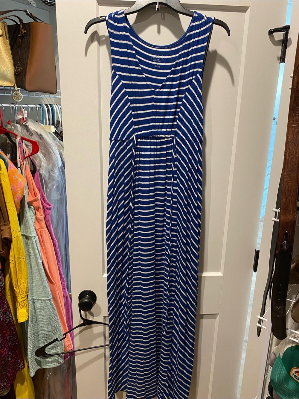 Dark Blue maternity maxi dress
